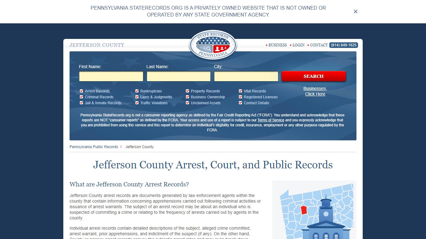 Jefferson County Arrest, Court, and Public Records