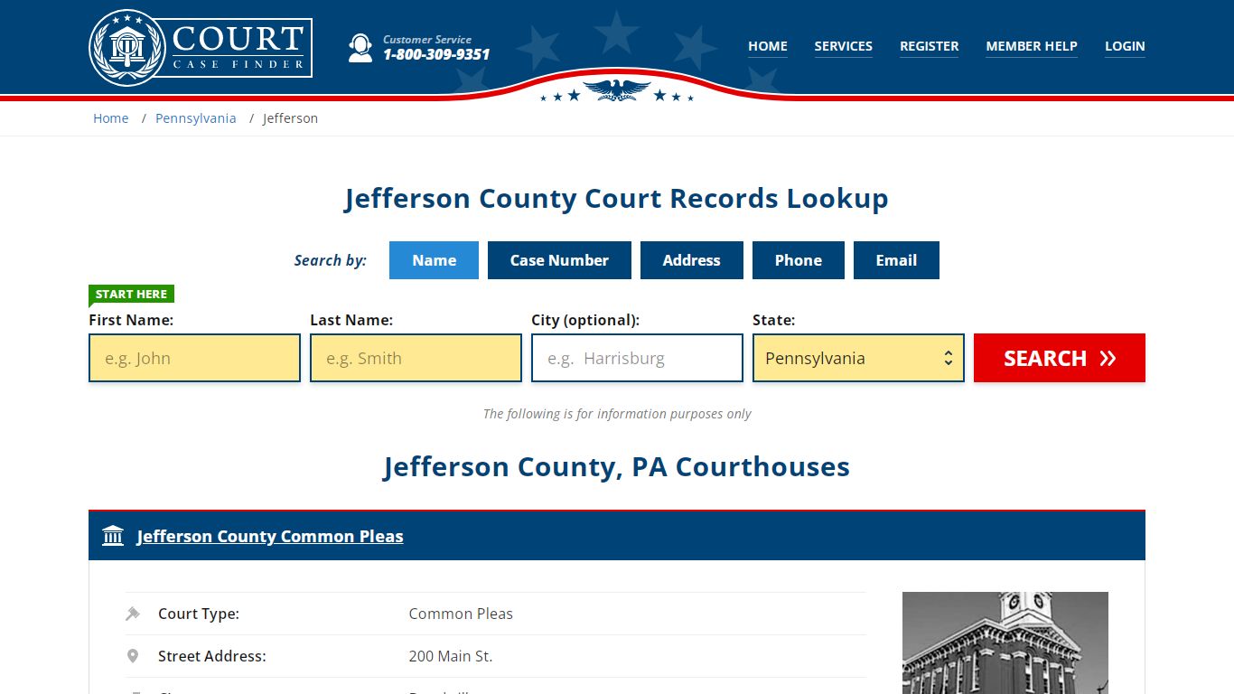 Jefferson County Court Records | PA Case Lookup